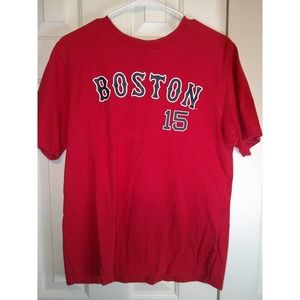 Boston Red Sox Pedroia #15 T-Shirt‎ MLB Baseball Kids Size 14/16